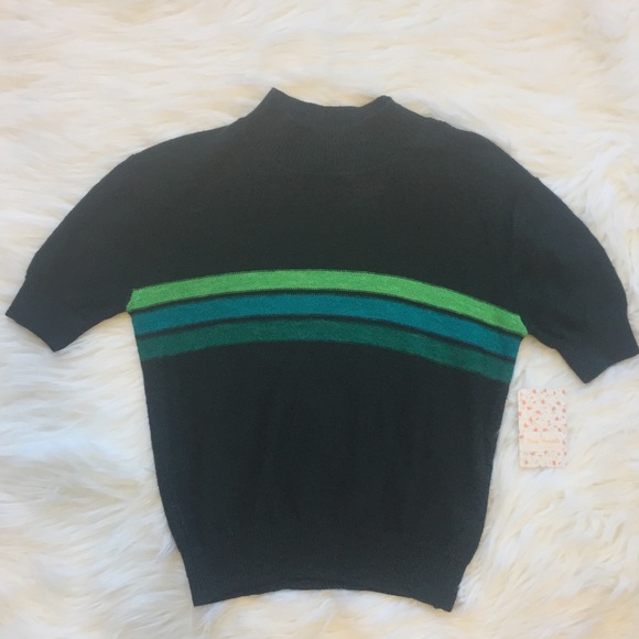 Free People “Way Back” Mock Striped Neck Sweater - Picture 4 of 5